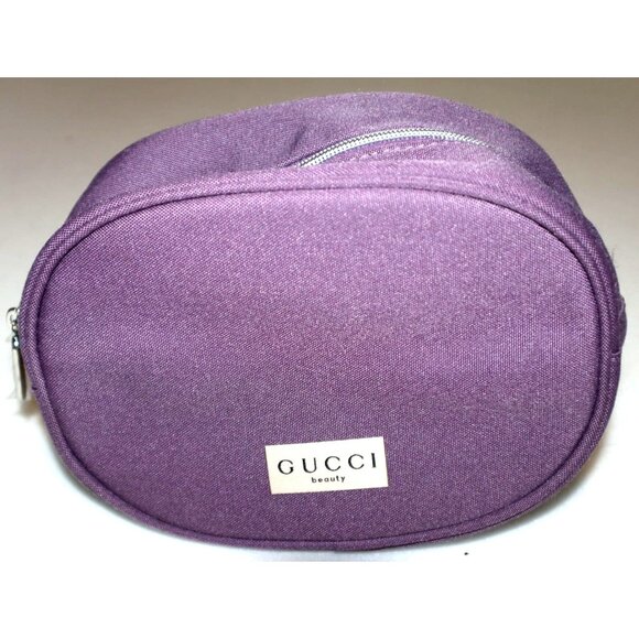 Gucci Beauty Cosmetic Bag Purple Pouch Travel Organizer Makeup Minimalist - Picture 1 of 6